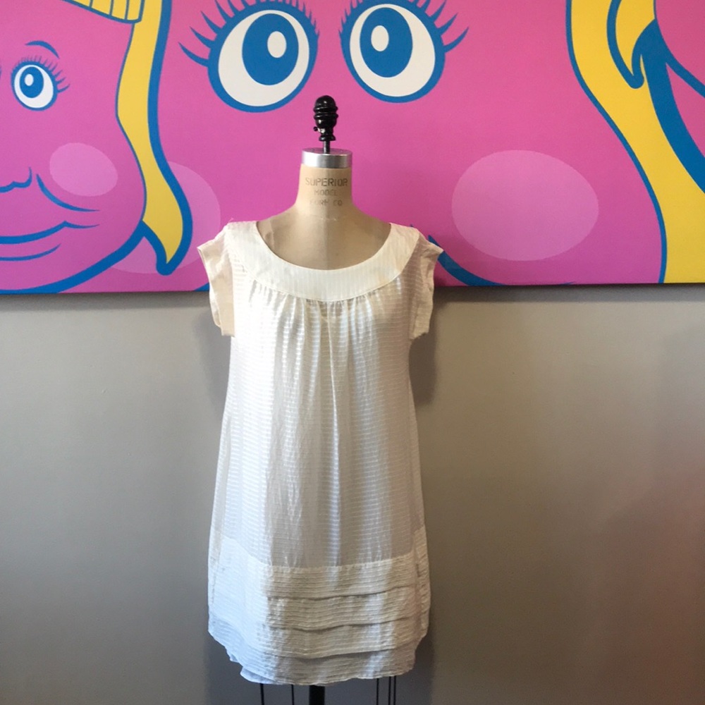 Club Monaco Ivory Silk Slip Dress